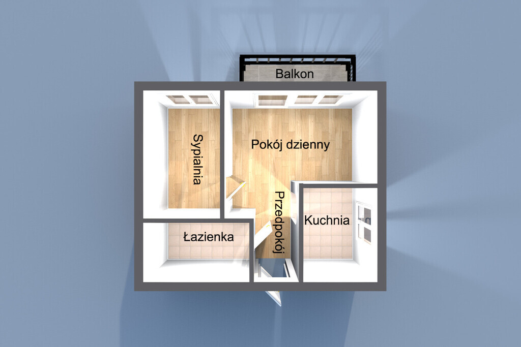 2 pokoje z osobną kuchnią i panoramicznym widokiem