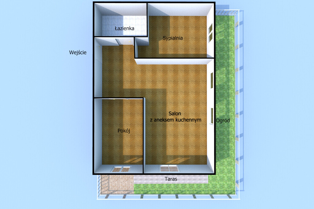 Mieszkanie z dużym ogródkiem - Zielony Południk