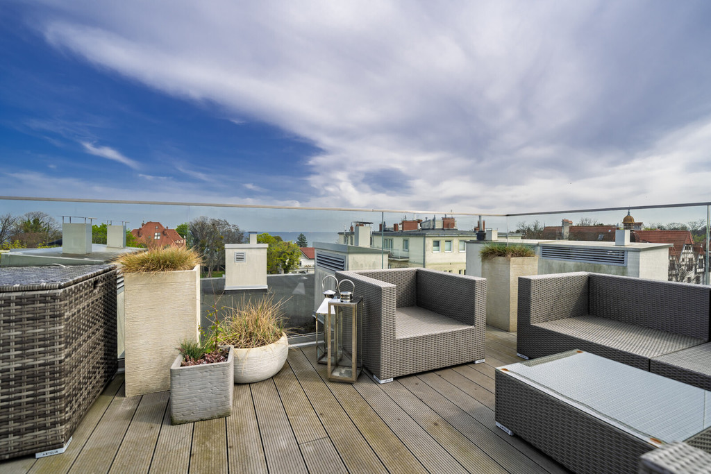 Perła w Sopocie | taras z panoramą na morze