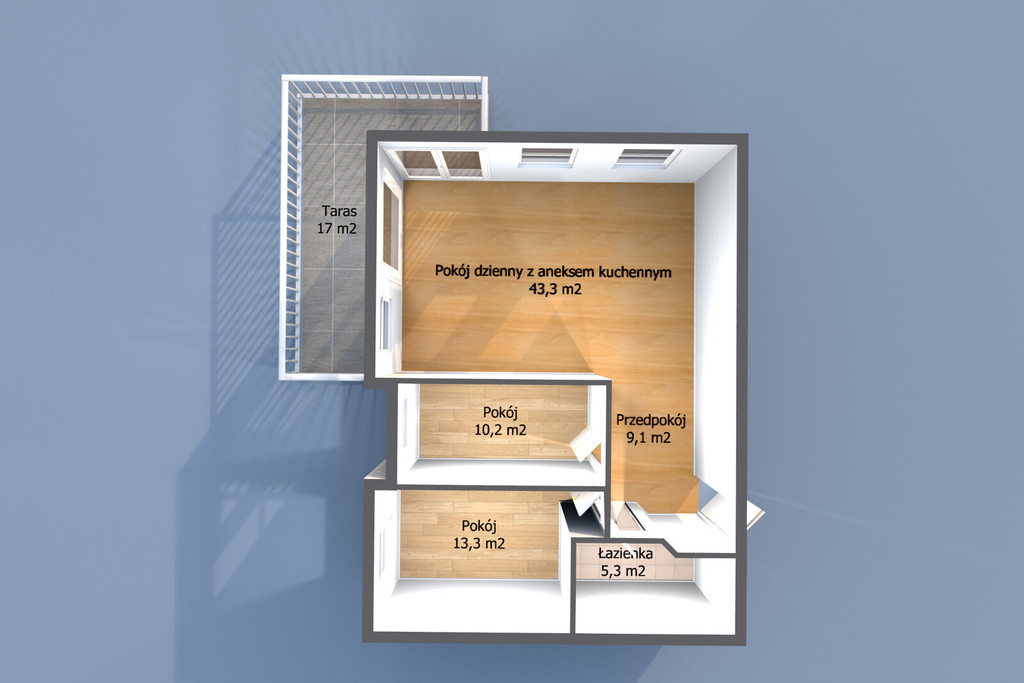 Przestronny apartament z tarasem i widokiem na las