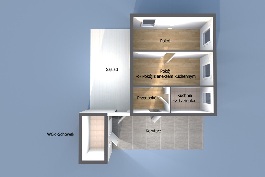2 pokoje blisko uczelni i biurowców | Oliwa
