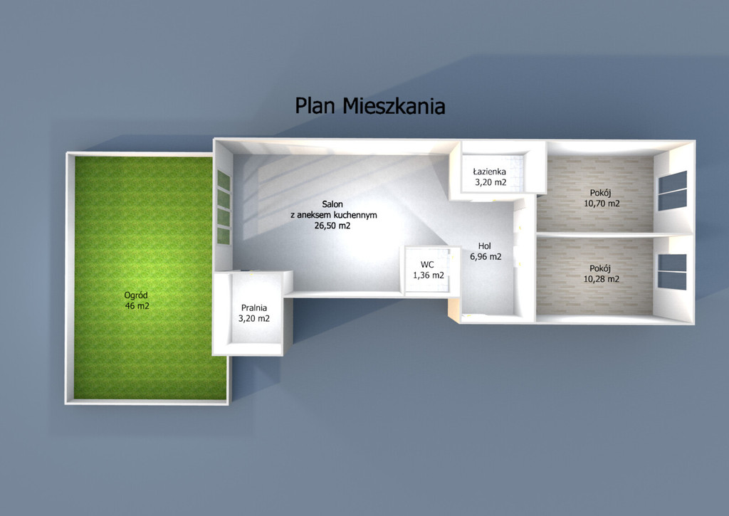 3 pokoje z ogrodem w inwestycji Ogrody Neptuna