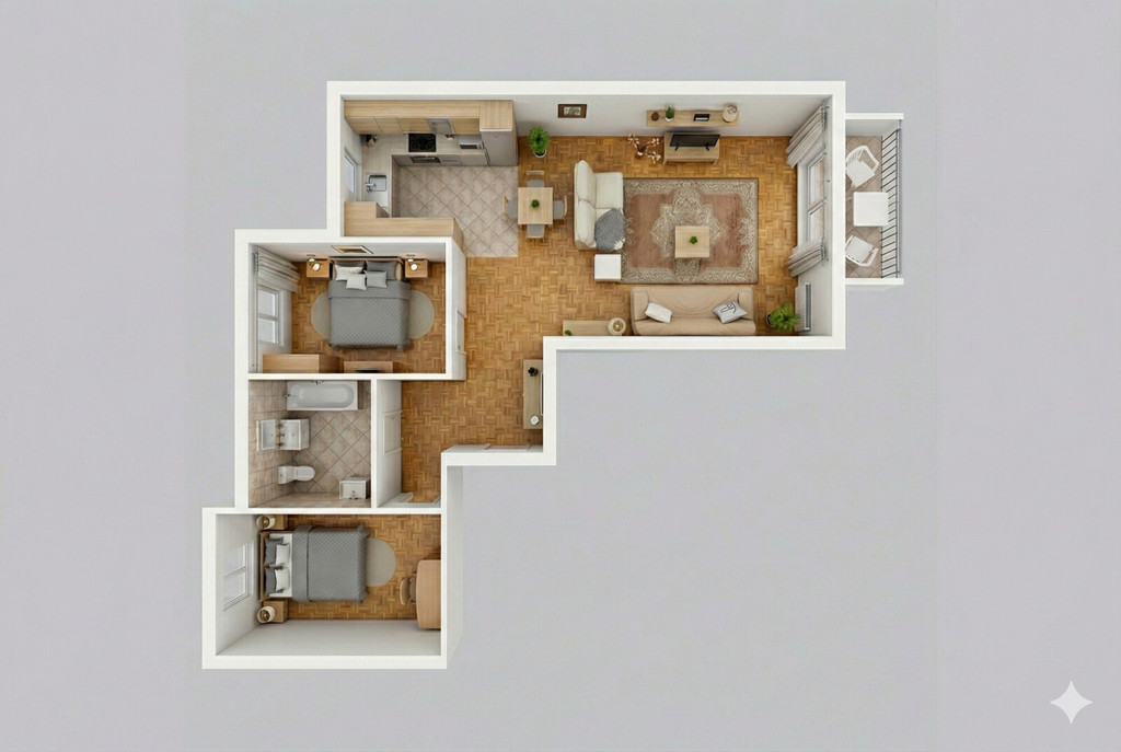 Przestronne 3 pokoje - 4 Pory Roku - ŁOSTOWICE