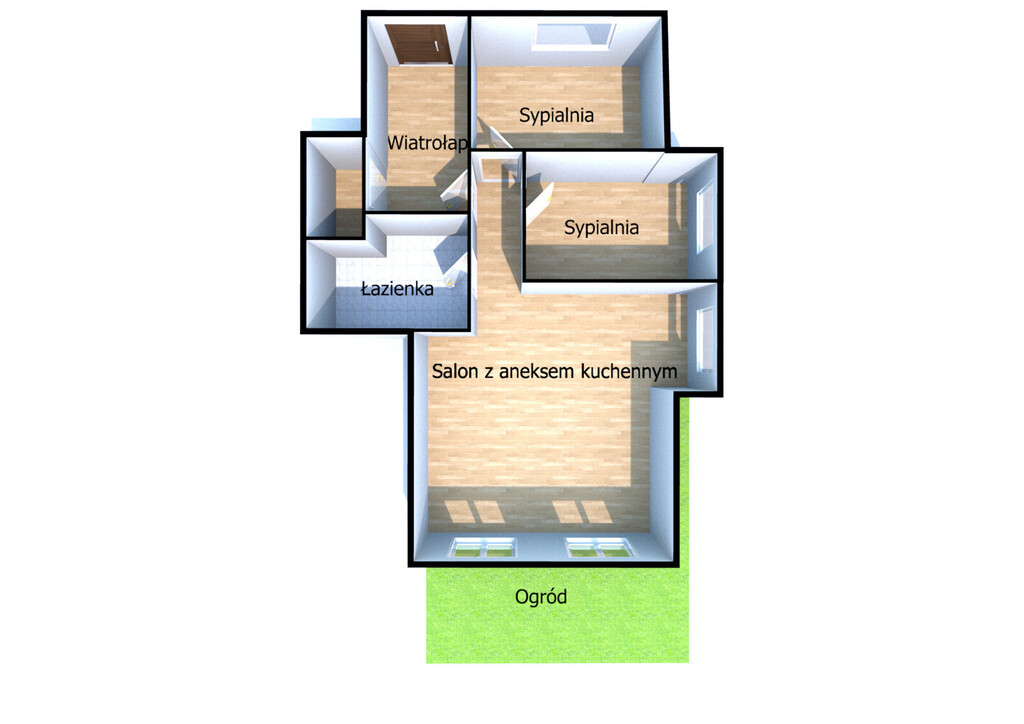 3 pokojowe mieszkanie z ogródkiem | Ogrody Tesoro