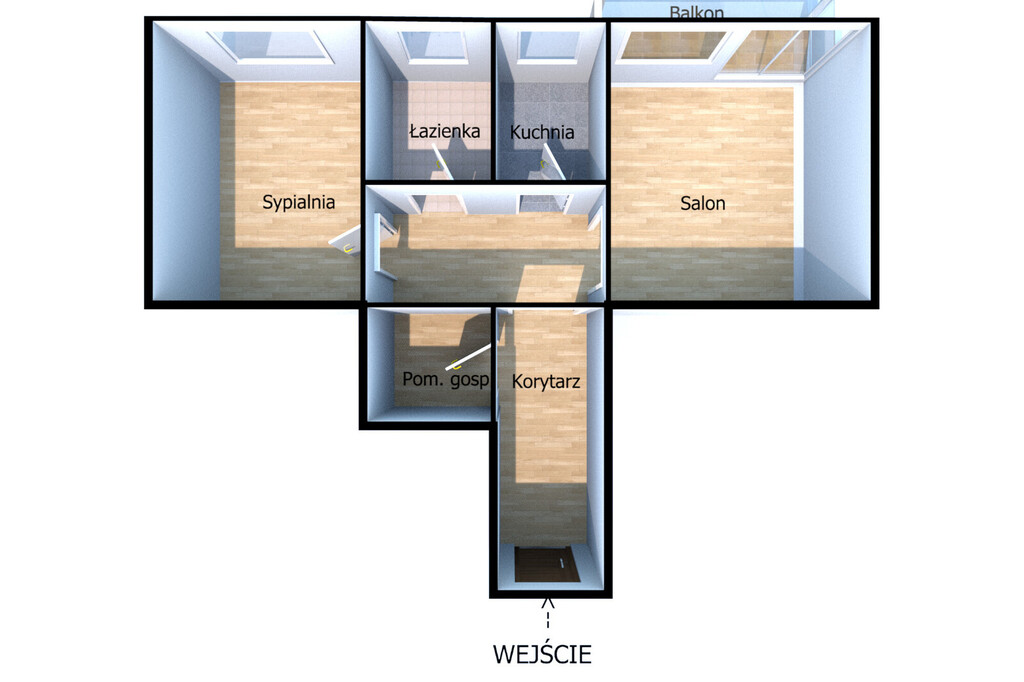 3-pokojowe mieszkanie – Gdańsk Niedźwiednik