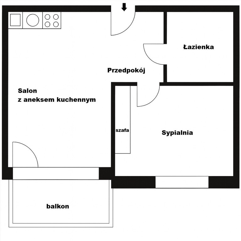 Apartament 2 pok. z balkonem | SCALA Gdańsk
