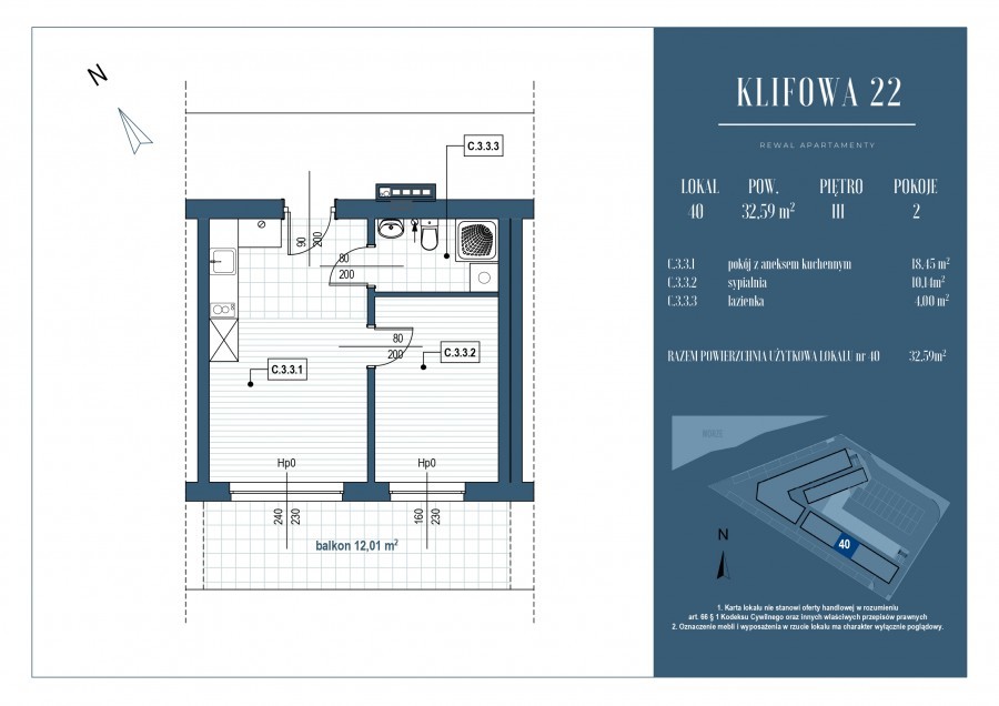 Mieszkanie na sprzedaż Rewal 33 m2 | Arka Nieruchomości