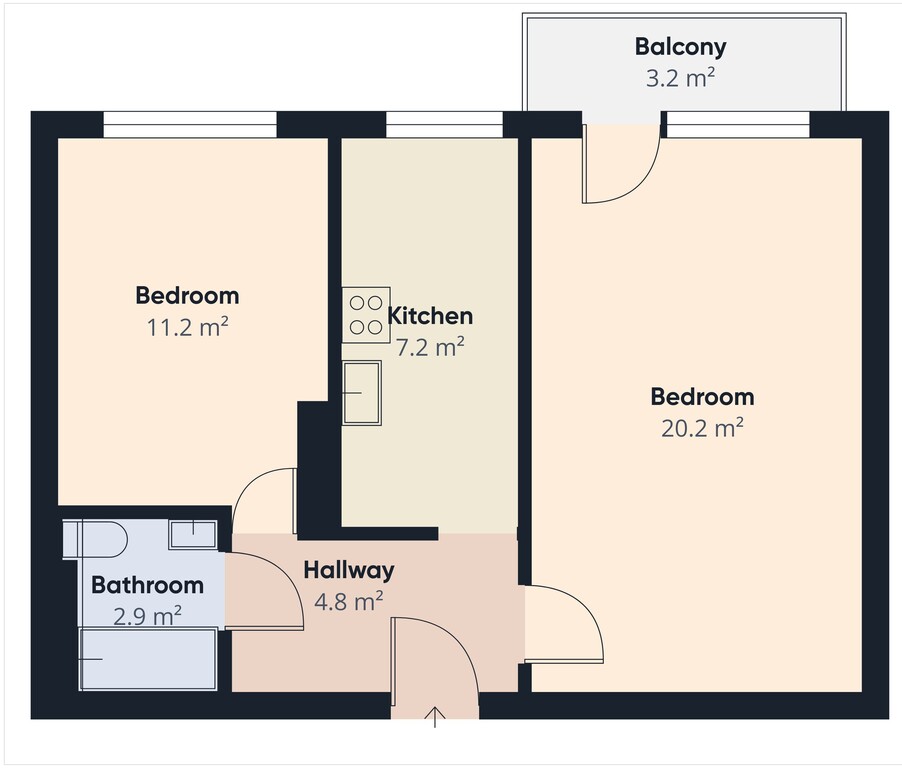 Mieszkanie na sprzedaż Szczecin, Śródmieście 45 m2 | Arka Nieruchomości