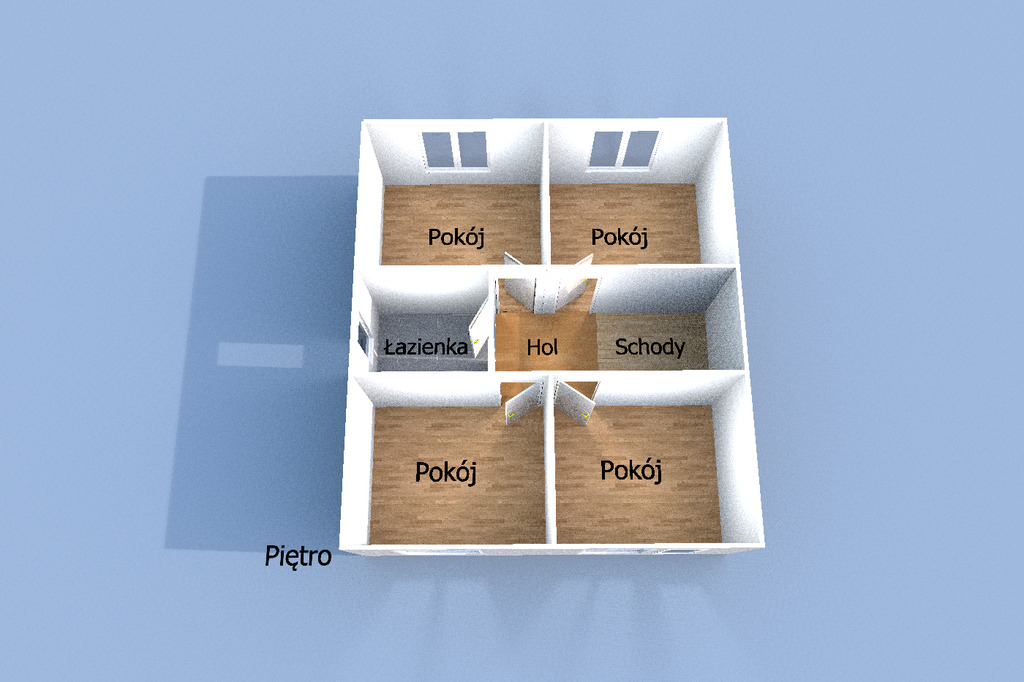 Dom bliźniaczy 101,37 m2 - 5 pokoi - Pępowo