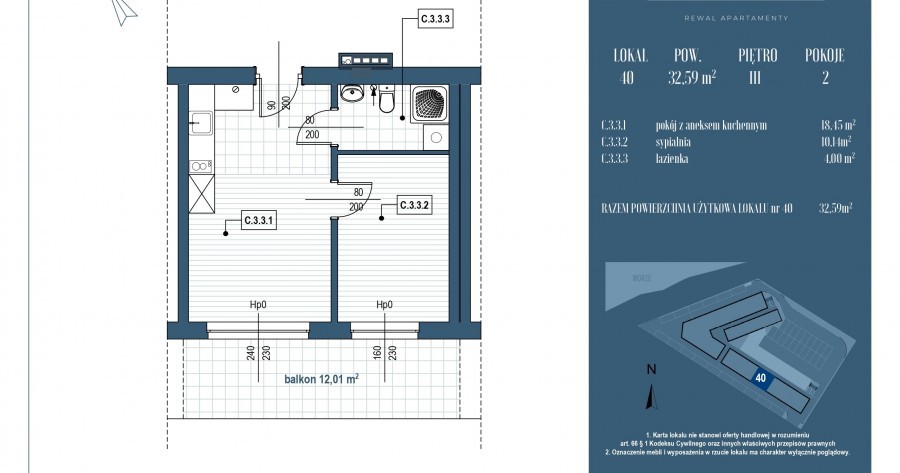 Mieszkanie na sprzedaż Rewal 33 m2 | Arka Nieruchomości