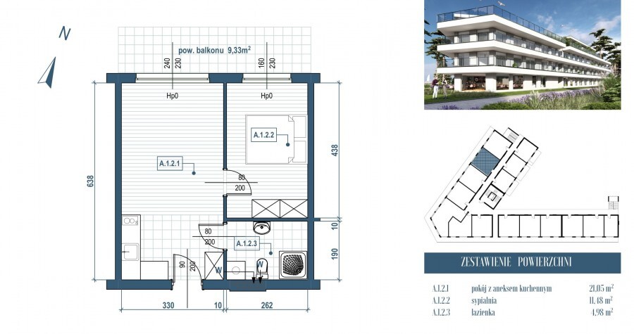 Mieszkanie na sprzedaż Rewal 38 m2 | Arka Nieruchomości