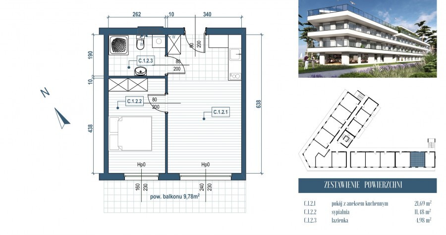Mieszkanie na sprzedaż Rewal 38 m2 | Arka Nieruchomości