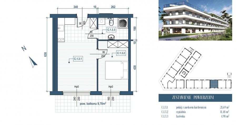 Mieszkanie na sprzedaż Rewal 38 m2 | Arka Nieruchomości