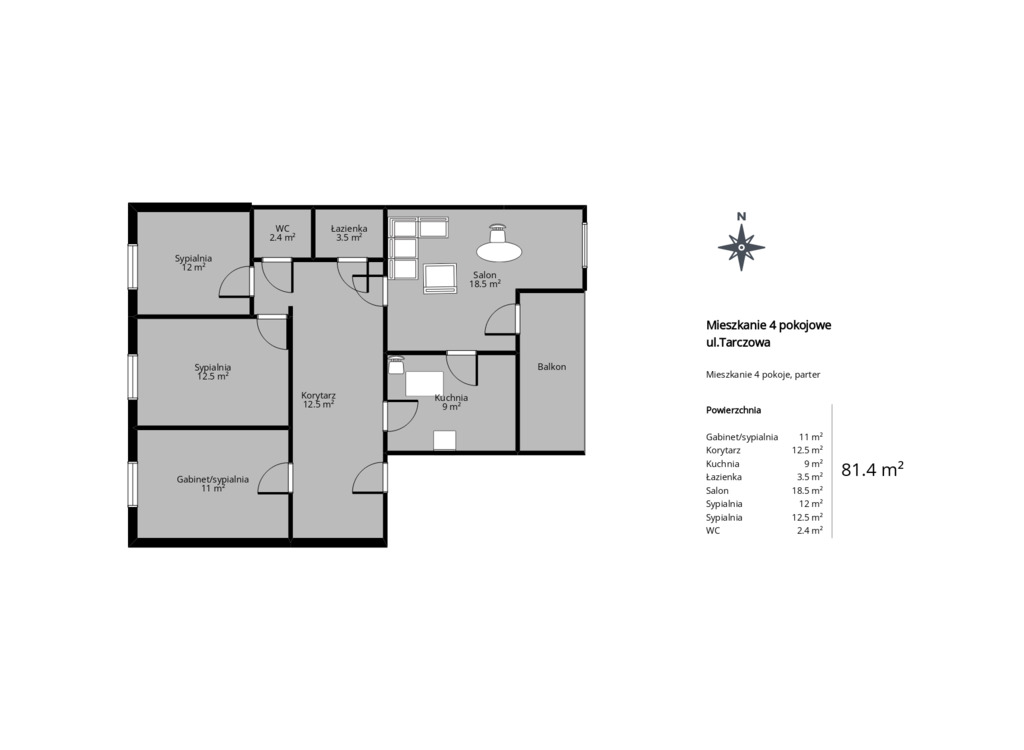 Mieszkanie na sprzedaż Szczecin, Niebuszewo 81 m2 | Arka Nieruchomości