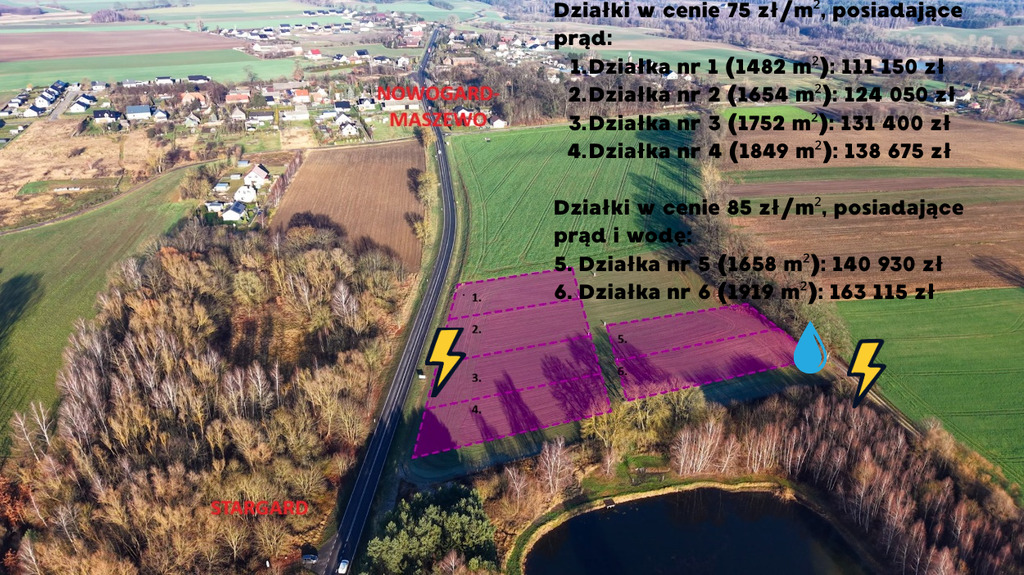 Działka na sprzedaż Grabowo 1 085 m2 | Arka Nieruchomości