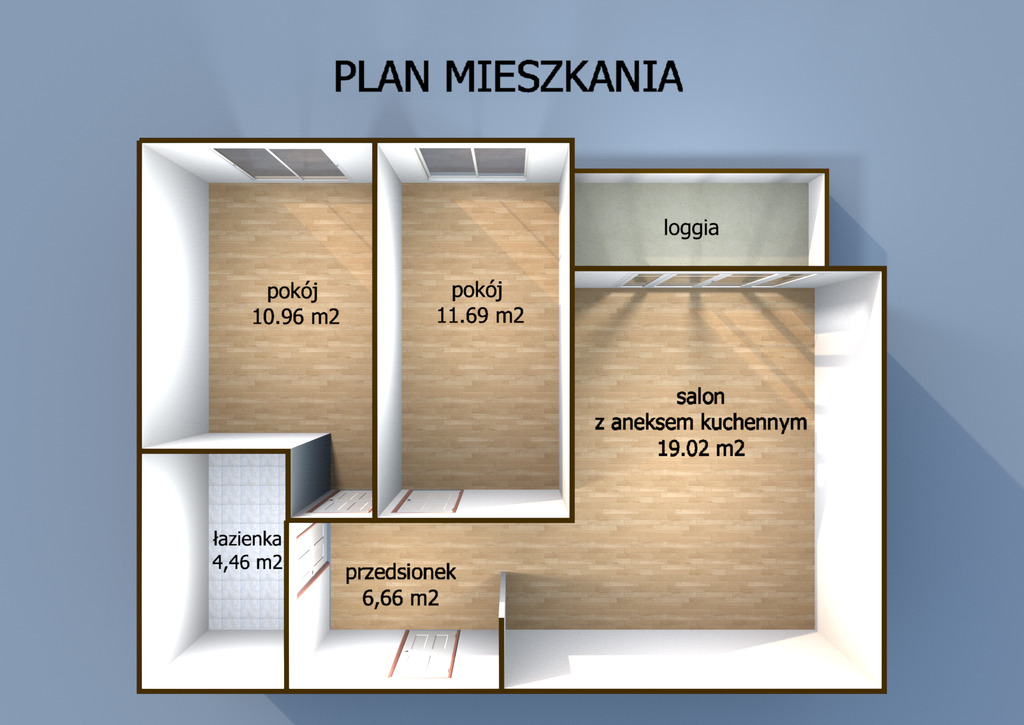 3 pokoje z loftowym akcentem | Gdańsk Morena