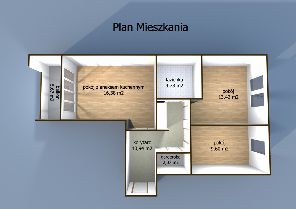 3 Pokoje na osiedlu Nowy Horyzont w Borkowie