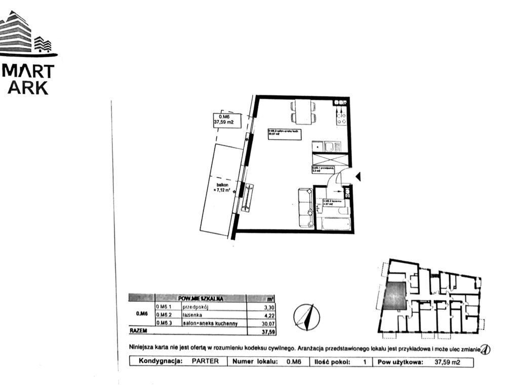 Mieszkanie na sprzedaż Police 38 m2 | Arka Nieruchomości