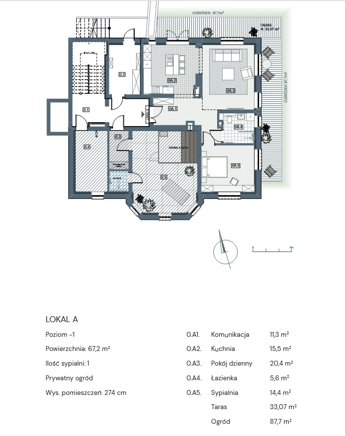 Mieszkanie na sprzedaż Szczecin, Pogodno 68 m2 | Arka Nieruchomości