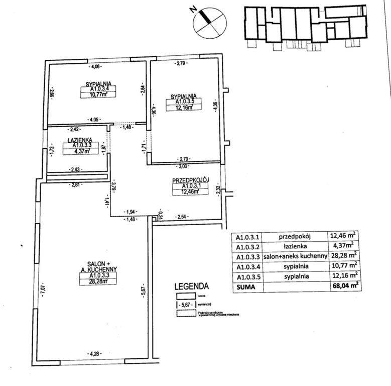 Mieszkanie na sprzedaż Warzymice 68 m2 | Arka Nieruchomości