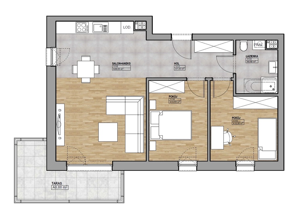 Mieszkanie na sprzedaż Kamień Pomorski 45 m2 | Arka Nieruchomości
