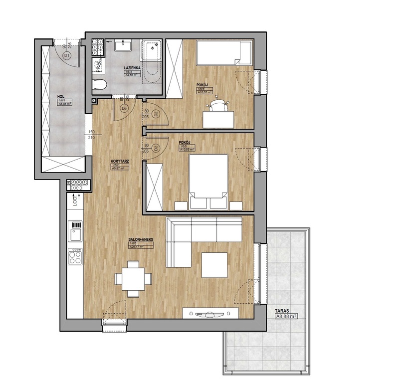 Mieszkanie na sprzedaż Kamień Pomorski 45 m2 | Arka Nieruchomości