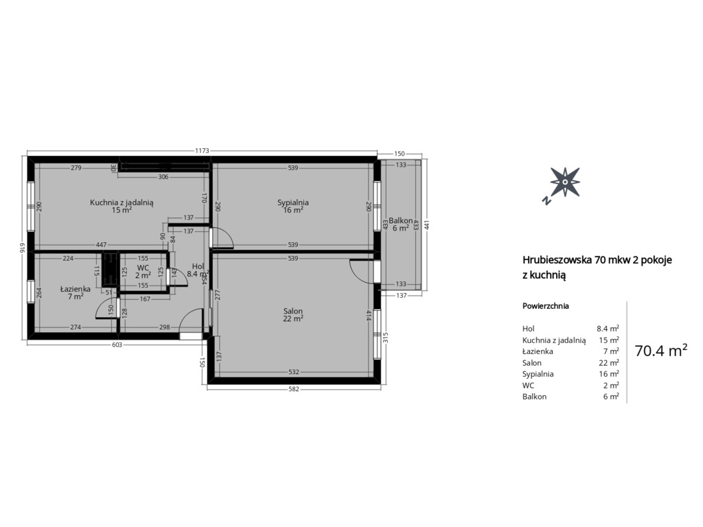 Mieszkanie na sprzedaż Szczecin, Gumieńce 70 m2 | Arka Nieruchomości