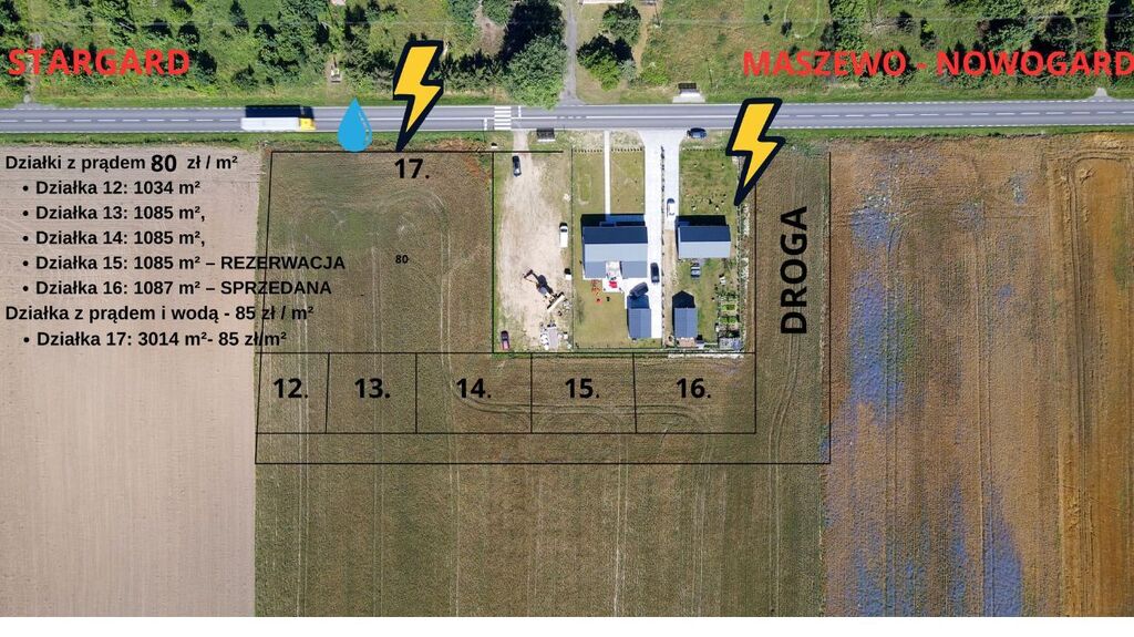 Działka na sprzedaż Grabowo 1 482 m2 | Arka Nieruchomości