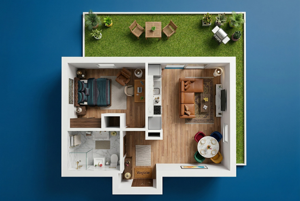 Unikatowe mieszkanie | 2 pokoje | Ogród | Brętowo