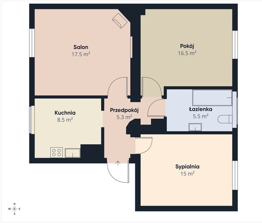 Mieszkanie na sprzedaż Szczecin, Świerczewo 68 m2 | Arka Nieruchomości