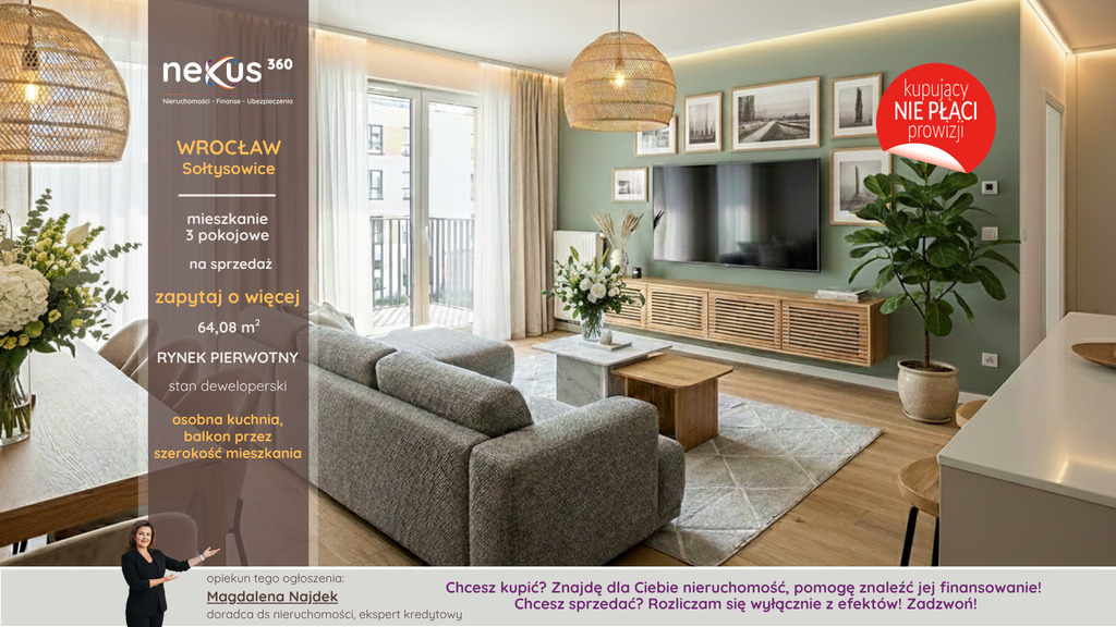 3 pok., duży balkon, miejsce postojowe gratis