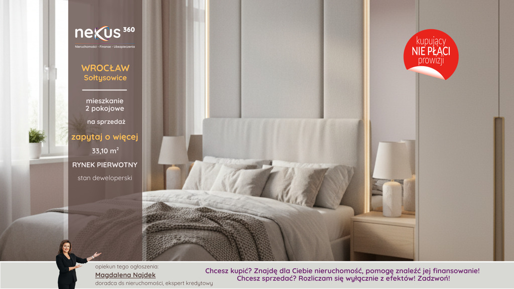 2 pokojowe mieszkanie, miejsce postojowe gratis!