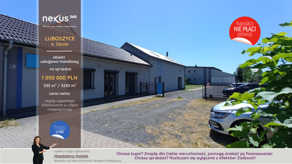 Budynki biurowo magazynowe z halą (z najemcą)