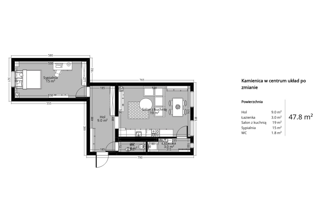 Mieszkanie na sprzedaż Szczecin, Centrum 48 m2 | Arka Nieruchomości