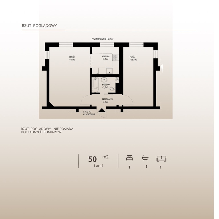 Mieszkanie na sprzedaż Szczecin, Łękno 51 m2 | Arka Nieruchomości