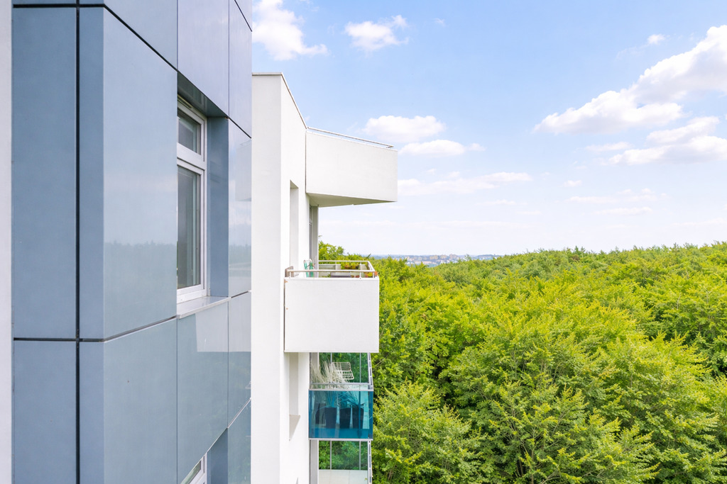 Przestronny apartament z tarasem i widokiem na las
