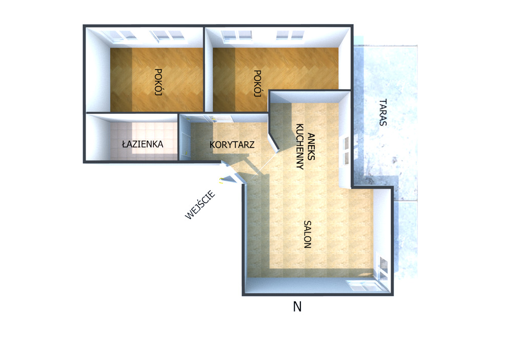 3 pokoje | taras | top lokalizacja - MORENA