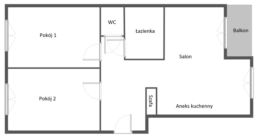 Mieszkanie na sprzedaż Szczecin, Centrum 59 m2 | Arka Nieruchomości