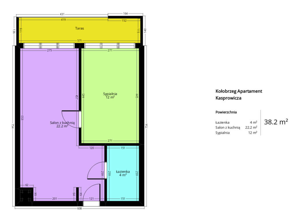 Mieszkanie na sprzedaż Kołobrzeg 38 m2 | Arka Nieruchomości