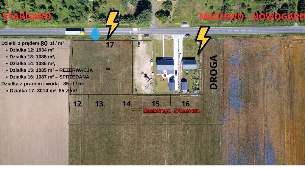 Działka na sprzedaż Grabowo 1 482 m2 | Arka Nieruchomości