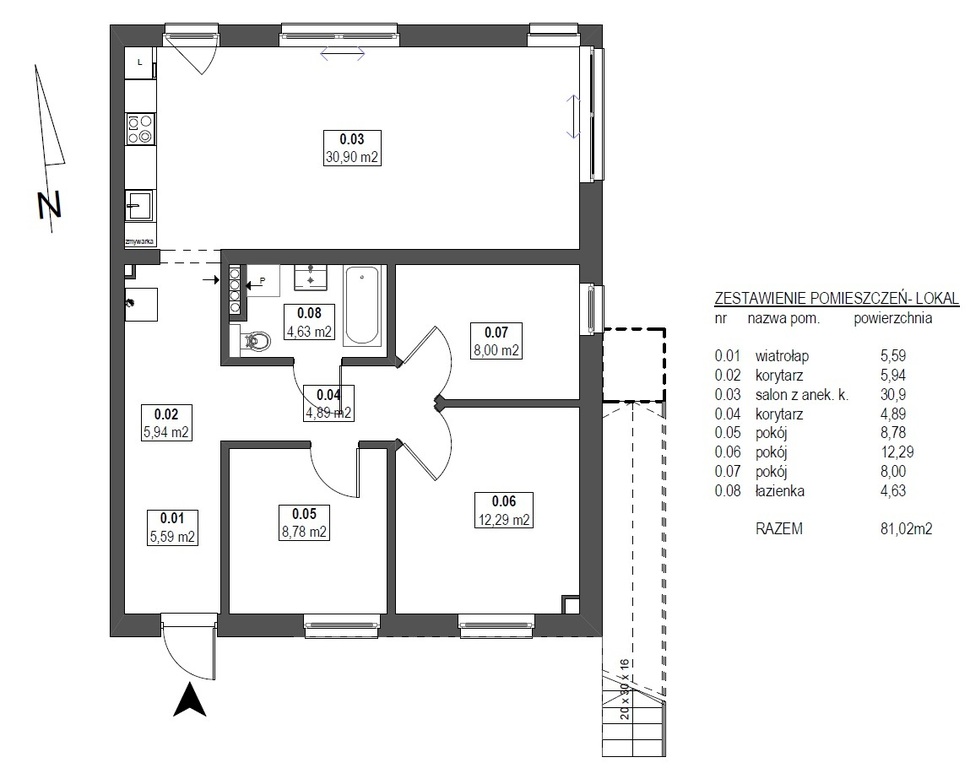 Mieszkanie na sprzedaż Mierzyn 81 m2 | Arka Nieruchomości