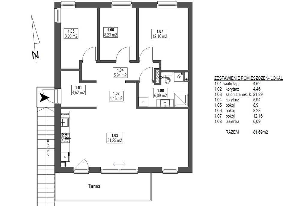 Mieszkanie na sprzedaż Mierzyn 82 m2 | Arka Nieruchomości