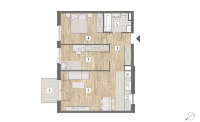Mieszkanie na sprzedaż Szczecin, Gumieńce 58 m2 | Arka Nieruchomości