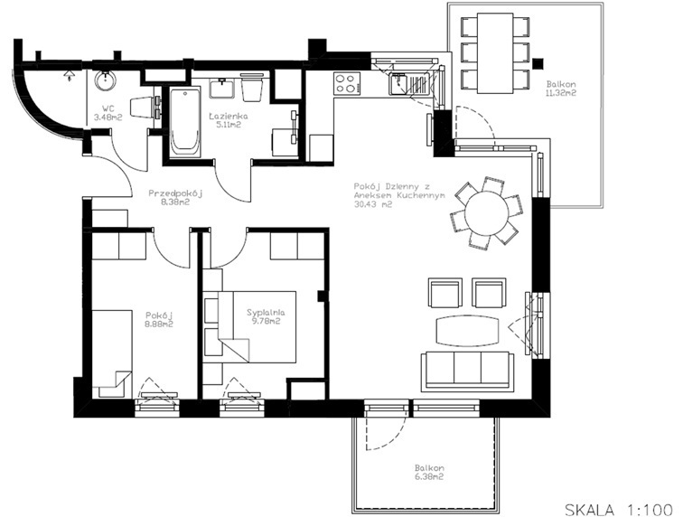 Mieszkanie na sprzedaż Szczecin, Żelechowa 67 m2 | Arka Nieruchomości
