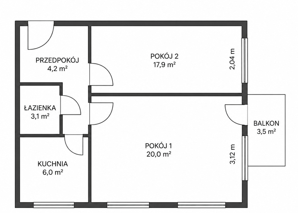 2 pokoje z balkonem wśród zieleni | Sopot