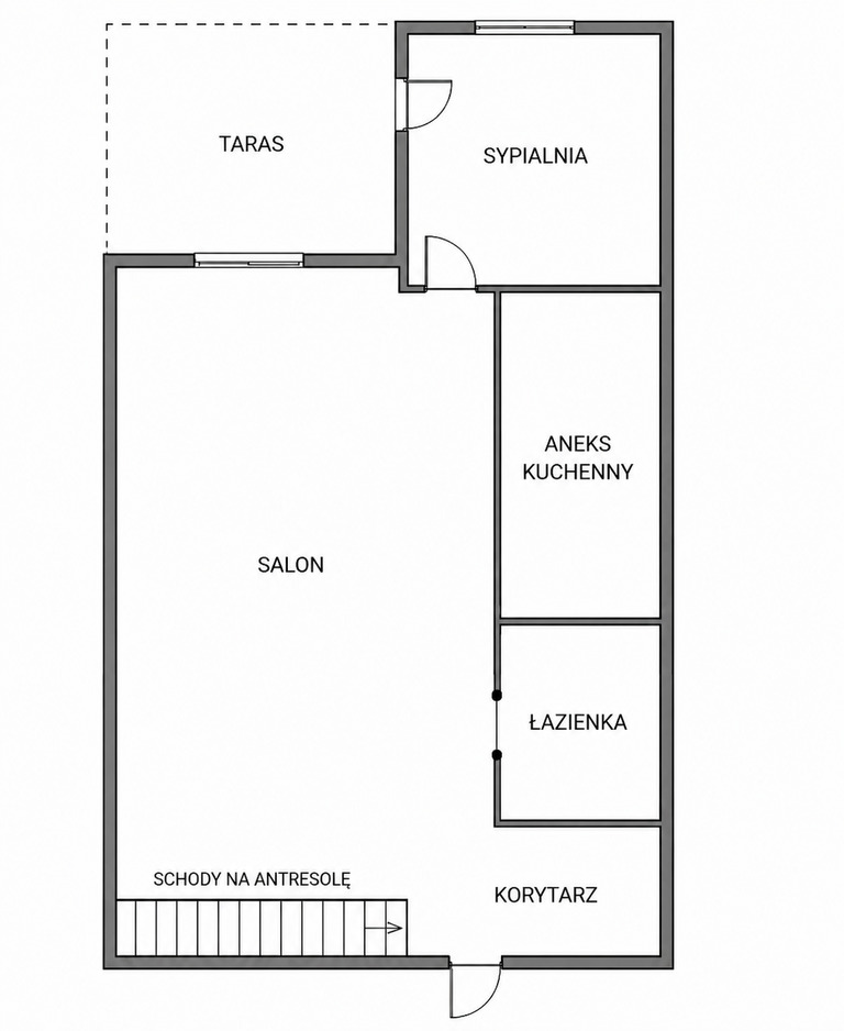 2 pokoje z antresolą| Niepołomicka| 2 tarasy