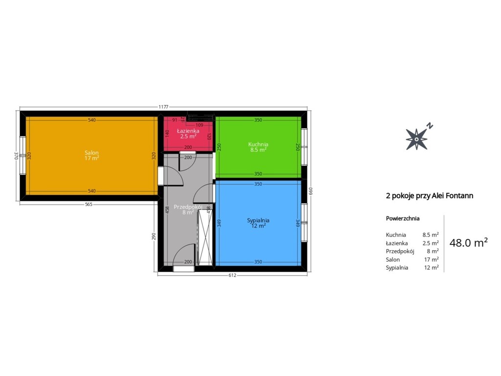 Mieszkanie na sprzedaż Szczecin, Centrum 48 m2 | Arka Nieruchomości