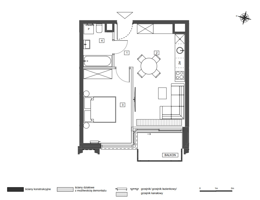 Mieszkanie na sprzedaż Szczecin, Śródmieście 42 m2 | Arka Nieruchomości