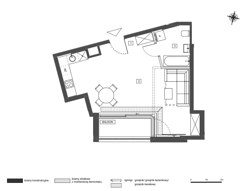 Mieszkanie na sprzedaż Szczecin, Śródmieście 41 m2 | Arka Nieruchomości