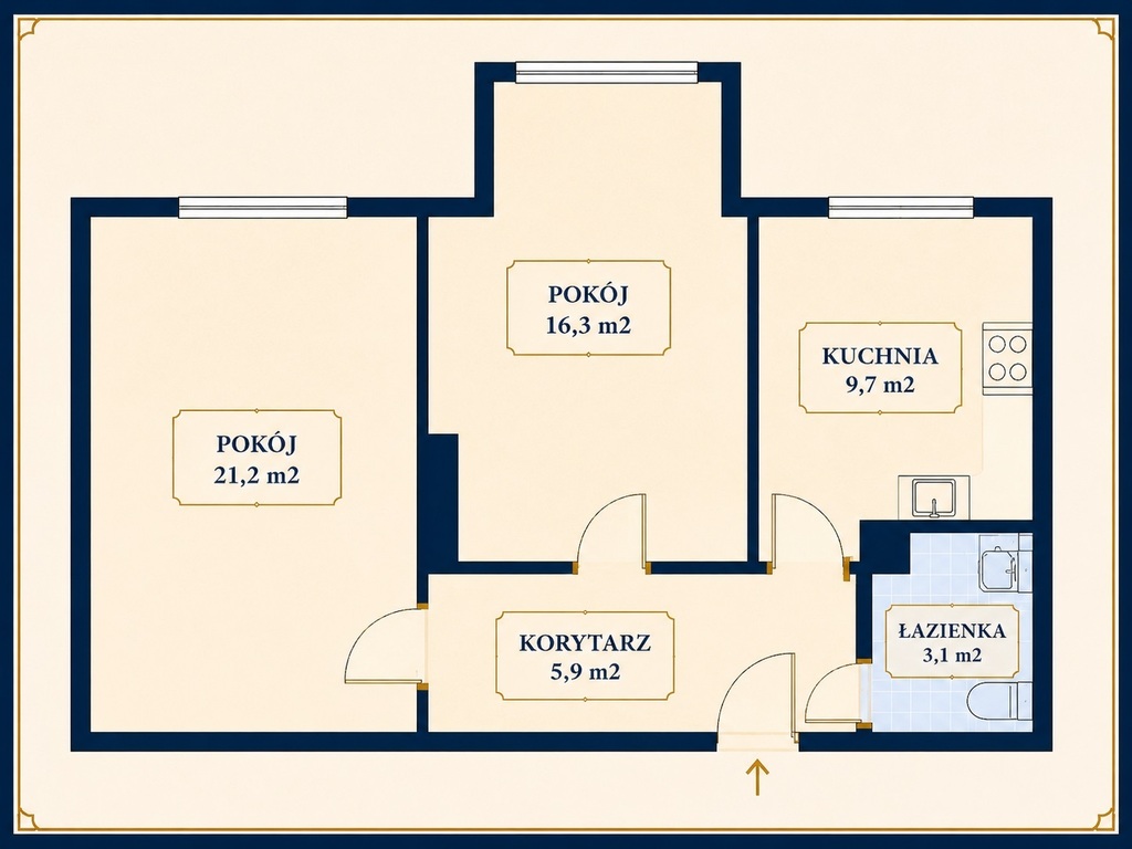 Mieszkanie na sprzedaż Szczecin, Pogodno 56 m2 | Arka Nieruchomości